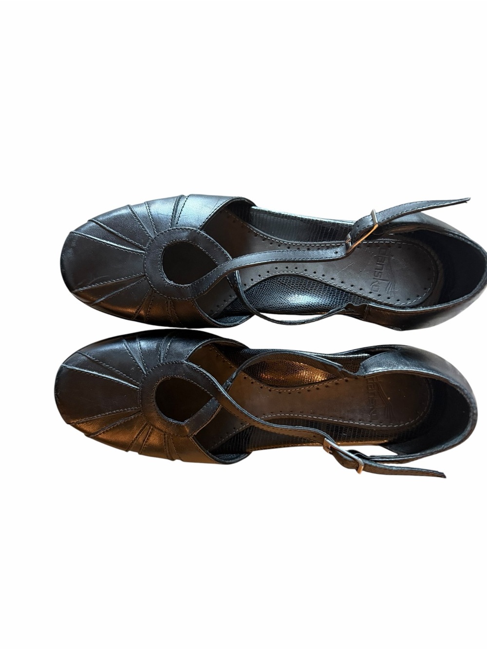 Dansko Black Leather Heels Size 7.5 Timeless - Picture 4 of 11